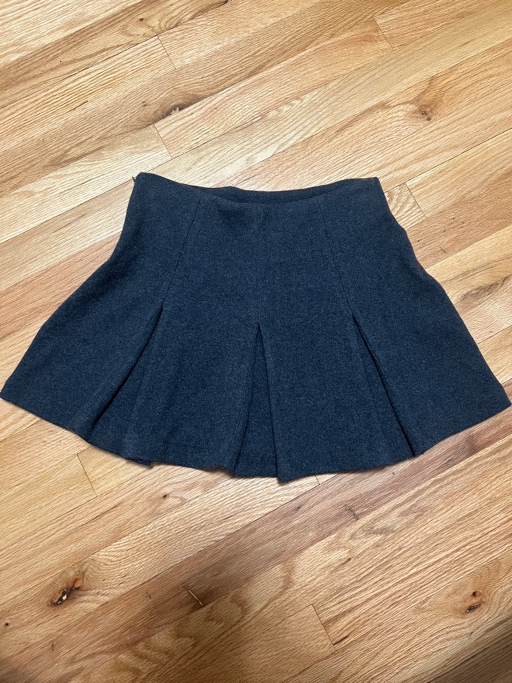 Zara Charcoal Pleated Circle Mini Skirt
